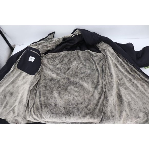 Armani Collezioni Jacket Mens 40 faux fur lined Full Zip Coat Made In Italy - Picture 2 of 16